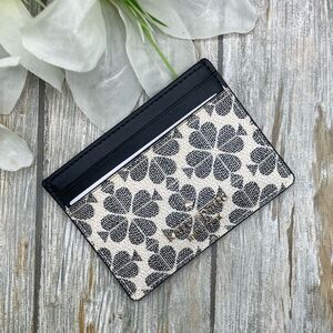 Kate Spade Signature Spade Flower Small Slim Card Holder Wallet Bag Purse